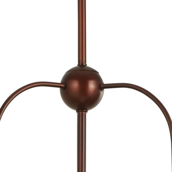 Suspension Vintage Ø 63 cm 3-flamme E27 brun