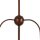 Suspension Vintage Ø 63 cm 3-flamme E27 brun