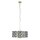 Suspension cristal Ø 48 cm rond 5x E14 laiton noir