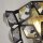 Applique intérieure cristal H : 18 cm E14 en laiton noir