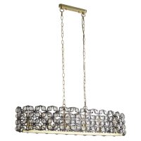 Lampe à suspendre cristal grande L : 100 cm 6x E14...