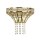 Applique cristal en laiton transparent L : 25 cm Art Déco 2x G9
