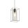 Lampe à suspendre métal verre angulaire L : 15 cm noir clair E27