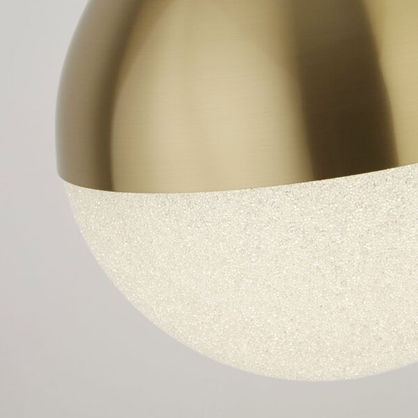 Suspension LED Boule Ø 25 cm H : max. 1,5 cm Verre Métal