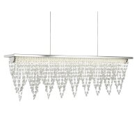 Lampe à suspendre LED cristal L : 65 cm 4000 K...