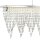 Lampe à suspendre LED cristal L : 65 cm 4000 K chrome clair