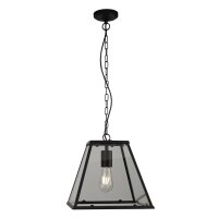Lampe à suspendre Noir Clair L : 30 cm E27 Verre...