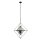 Suspension métal verre L : 57 cm E27 réglable en hauteur