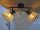 Spot de plafond 2 flammes E14 Noir Naturel Bambou Bois Métal