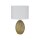 Lampe de table céramique tissu E27 45 cm Ø 28 cm or crème-blanc