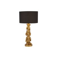 Lampe de table noir or 51,5 cm de haut E27 Tissu...