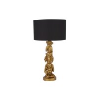 Lampe de table noir or 51,5 cm de haut E27 Tissu...