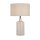 Lampe de table verre tissu blanc 62 cm E27 élégant