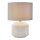 Lampe de table Blanc Gris E14 37,5 cm &Oslash; 27 cm C&eacute;ramique Tissu