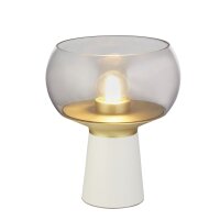 Lampe de table E27 28 cm Ø 24 cm en blanc gris...