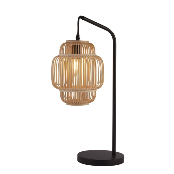 Lampe de table Boho 55 cm de haut bambou métal E27 confortable
