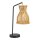 Lampe de table 45 cm Noir Naturel E14 Bambou M&eacute;tal