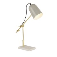 Lampe de bureau gris or réglable 49 cm socle en...