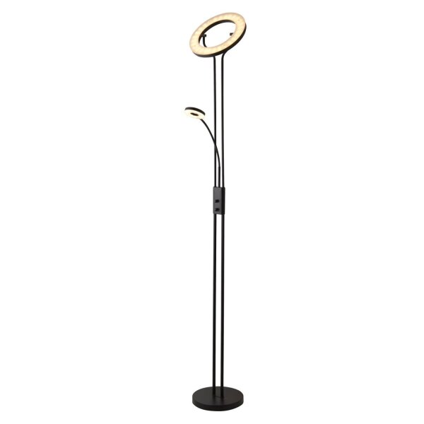 Plafonnier LED à intensité variable 193 cm 3000 K noir Bras de lecture