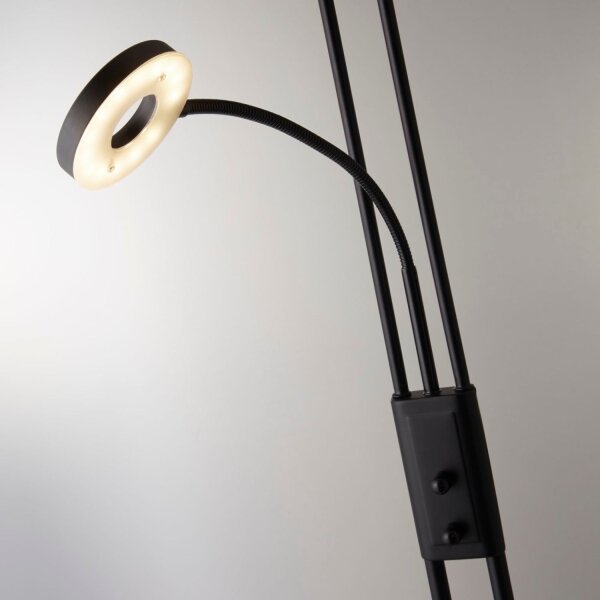 Plafonnier LED à intensité variable 193 cm 3000 K noir Bras de lecture