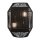 Applique noire 2 flammes E27 corde Abat-jour H : 30,5 cm