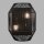 Applique noire 2 flammes E27 corde Abat-jour H : 30,5 cm
