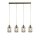 Suspension 4 flammes E27 verre métal vintage LOGAN