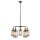 Suspension 5 flammes E27 verre métal vintage LOGAN