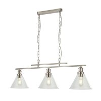 Suspension 3 flammes E27 L : 95 cm Design vintage