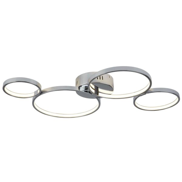 Plafonnier LED Chrome L : 75 cm 3000 K 2240 lm Métal