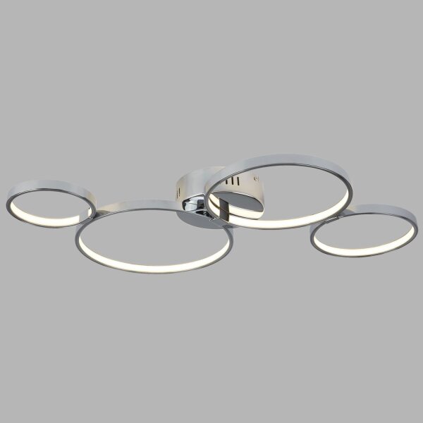 Plafonnier LED Chrome L : 75 cm 3000 K 2240 lm Métal