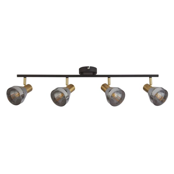 Projecteur de plafond verre métal L : 84 cm 4-flamme E14 réglable
