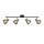 Projecteur de plafond verre métal L : 84 cm 4-flamme E14 réglable