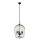 Suspension 5 flammes noir E14 Ø 36 cm métal cristal