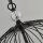 Suspension 5 flammes noir E14 Ø 36 cm métal cristal