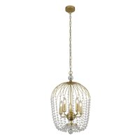 Lampe à suspendre métal cristal 5x E14...