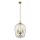 Lampe à suspendre métal cristal 5x E14 Ø 36 cm en or