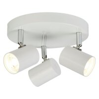 Spot de plafond LED blanc 3000 K 3-flamme Ø 26 cm...