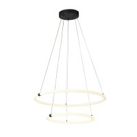 Lustre LED noir mat blanc 3000 K Ø 59 cm