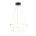 Lustre LED noir mat blanc 3000 K Ø 59 cm