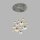 Suspension LED D : 70 cm en chrome cuivre laiton