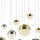 Suspension LED D : 70 cm en chrome cuivre laiton