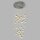 Suspension LED D : 140 cm en chrome cuivre laiton