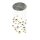 Suspension LED Ø 97 cm en chrome cuivre laiton rétro