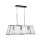 Lampe suspendue 3 flammes chrome clair E27 verre métal