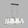 Lampe suspendue 3 flammes chrome clair E27 verre métal