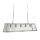 Lampe à suspendre verre métal L : 90 cm 5x E27 chrome clair