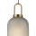 Suspension en laiton blanc gravé E27 Ø 15 cm verre
