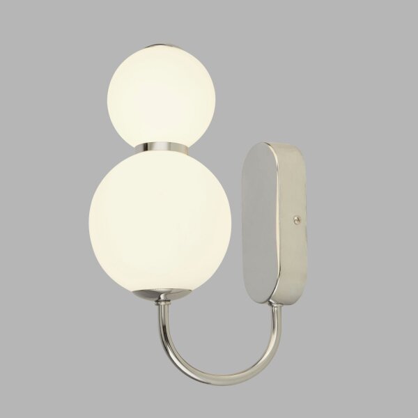 Applique LED Chrome Blanc 3000 K H : 28 cm Métal Verre