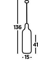 Lampe à suspendre Ø 15 cm E27 en laiton...